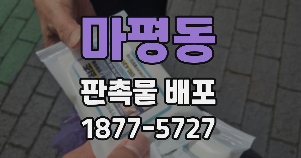 마평동 판촉물 배포