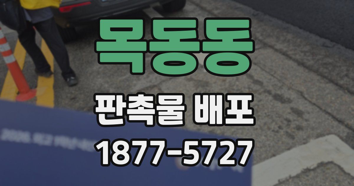 목동동 판촉물 배포