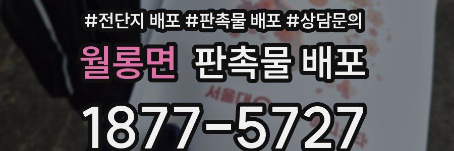 월롱면 판촉물 배포