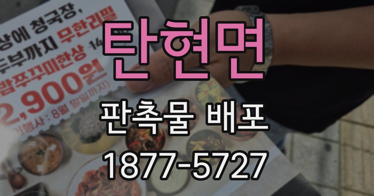 탄현면 판촉물 배포