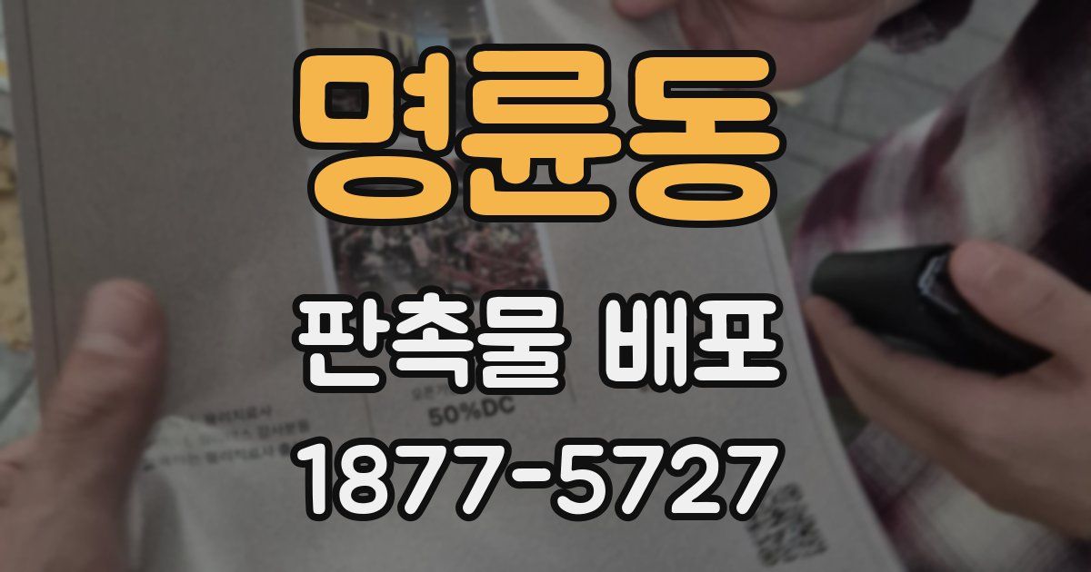 명륜동 판촉물 배포