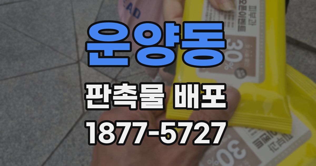 운양동 판촉물 배포