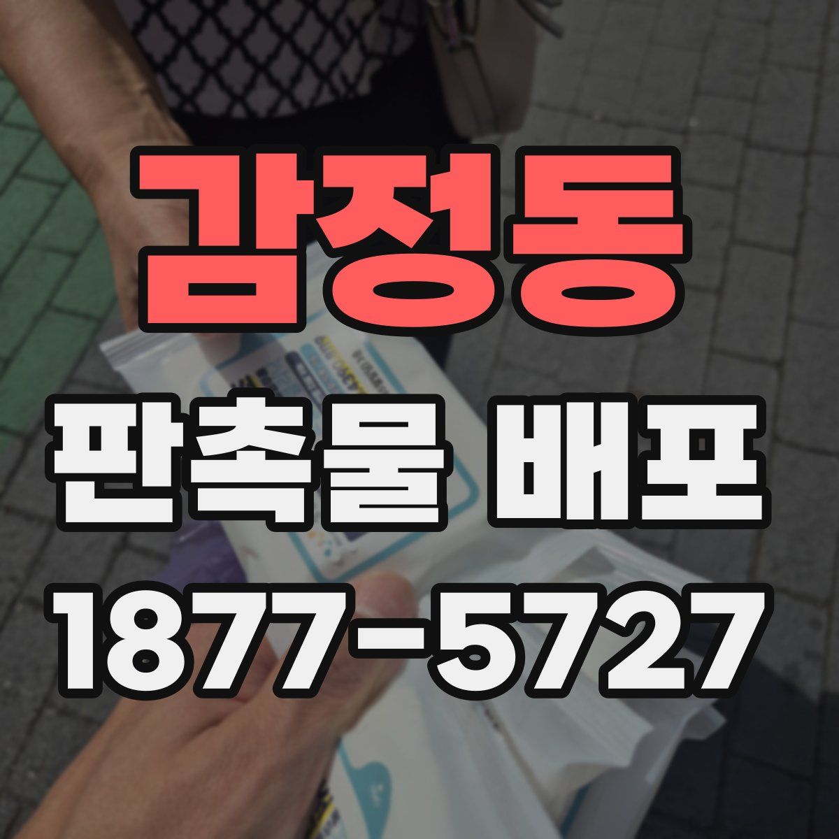 감정동 판촉물 배포