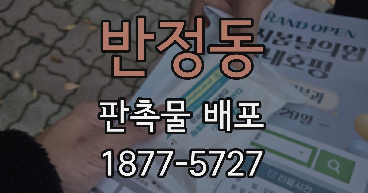 반정동 판촉물 배포