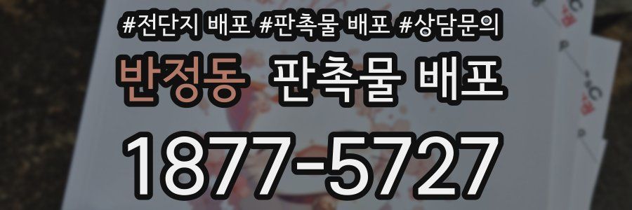 반정동 판촉물 배포