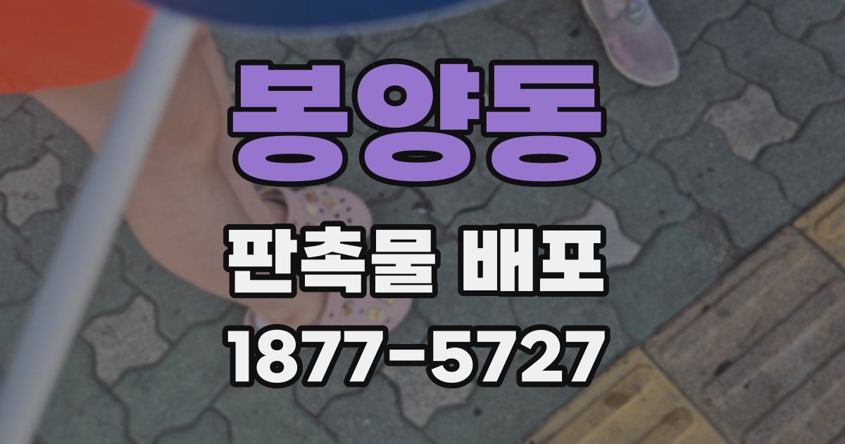 봉양동 판촉물 배포