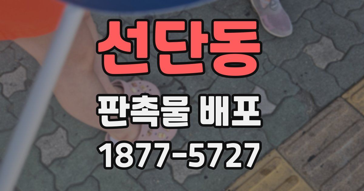 선단동 판촉물 배포