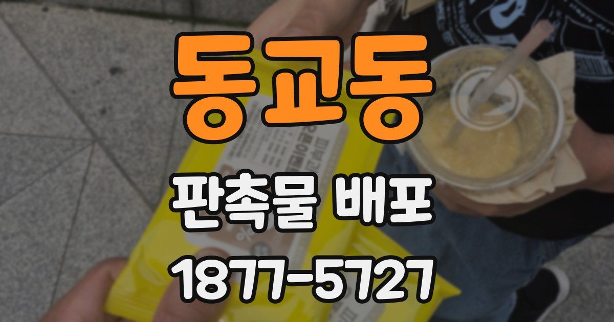 동교동 판촉물 배포