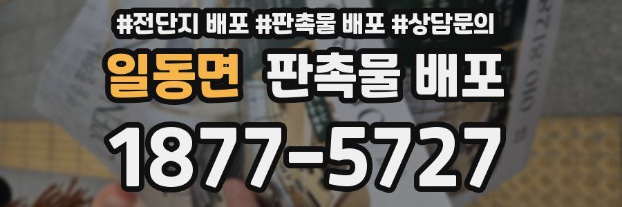 일동면 판촉물 배포