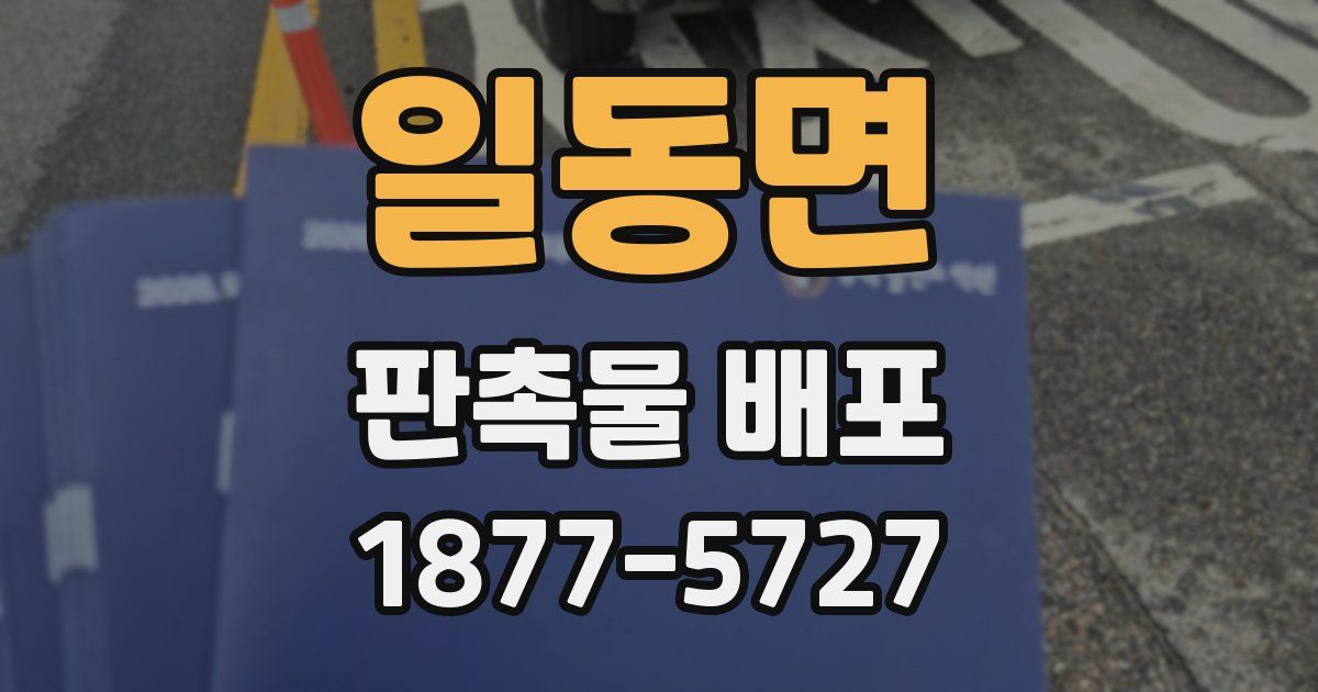 일동면 판촉물 배포