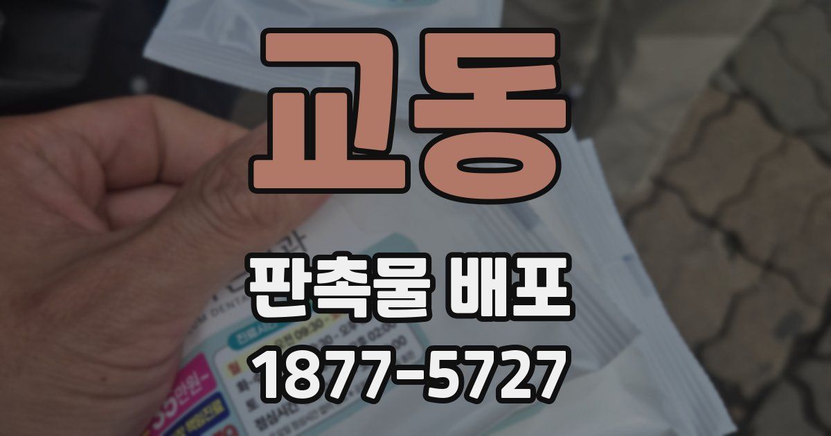 교동 판촉물 배포