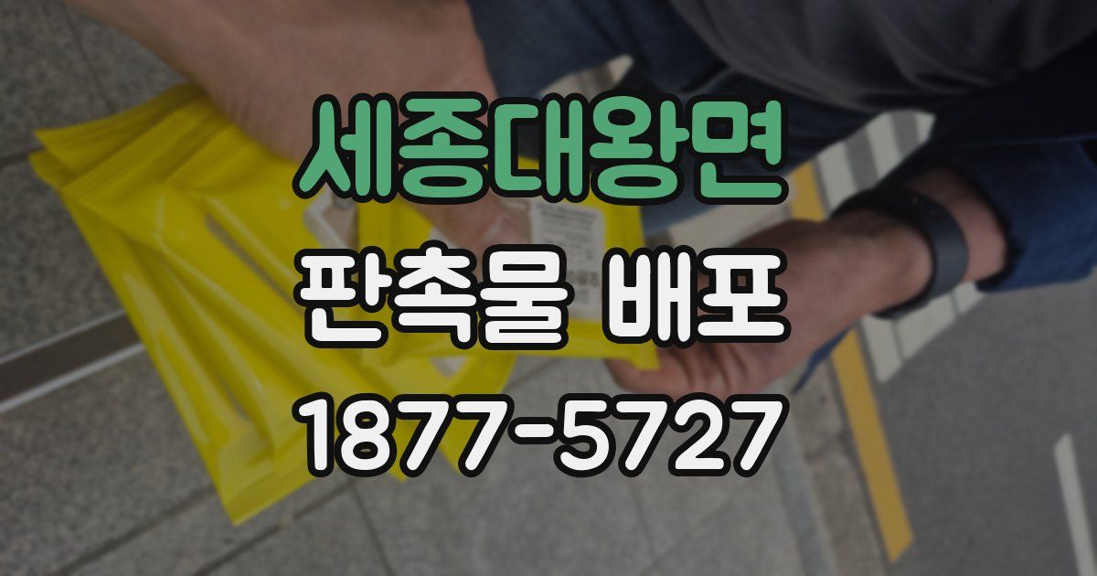 세종대왕면 판촉물 배포
