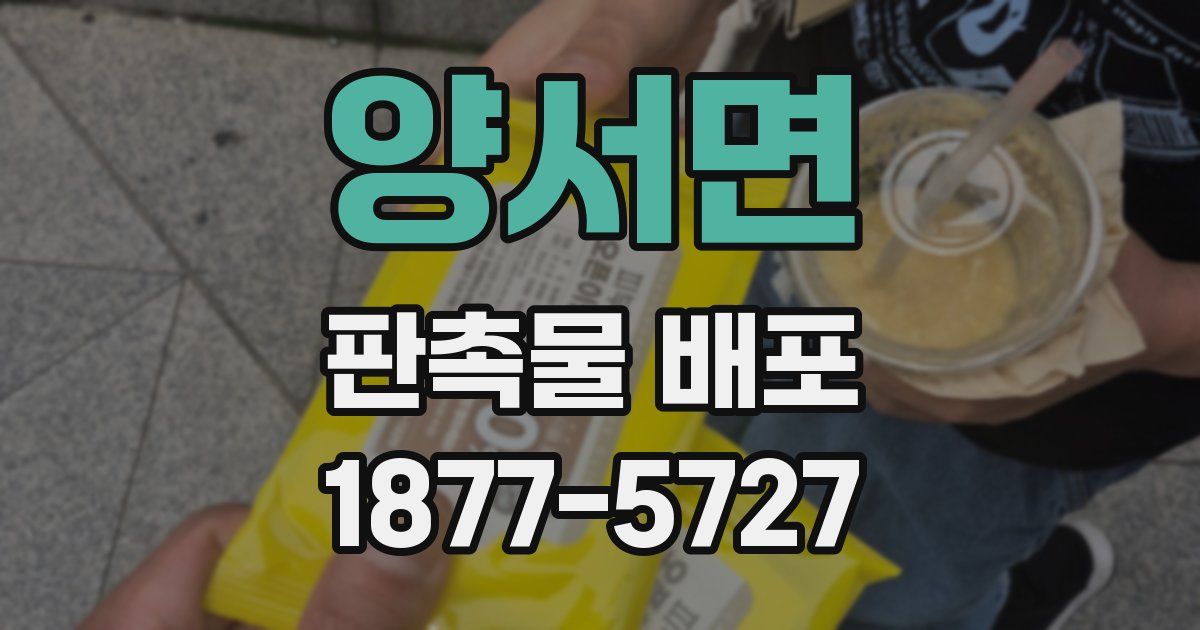 양서면 판촉물 배포