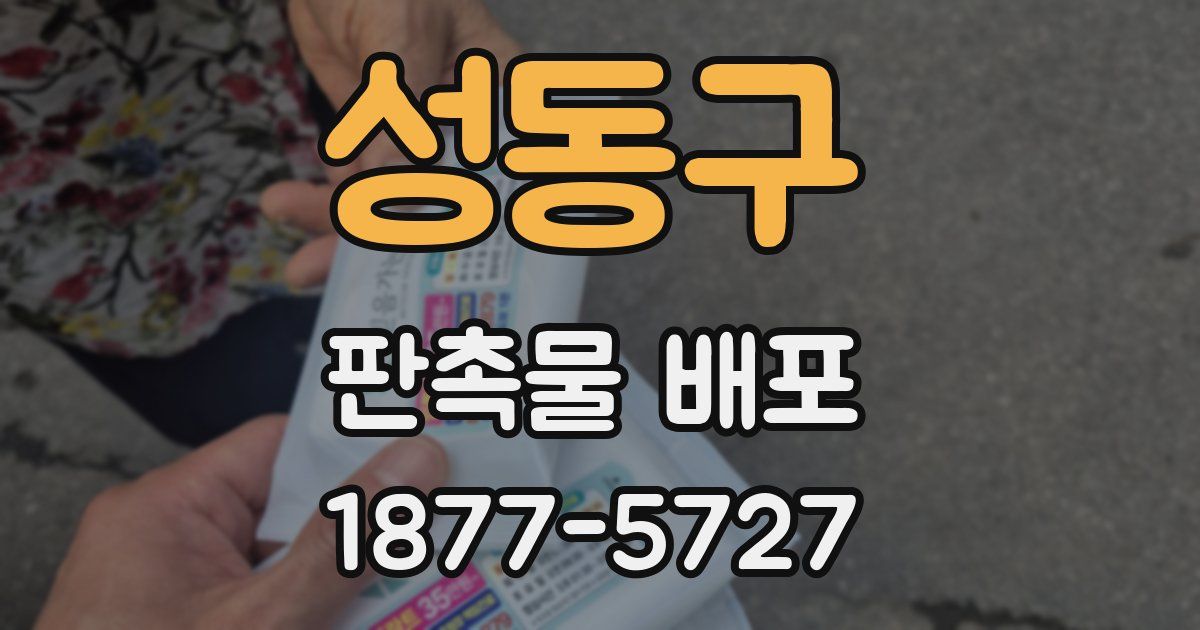 성동구 판촉물 배포