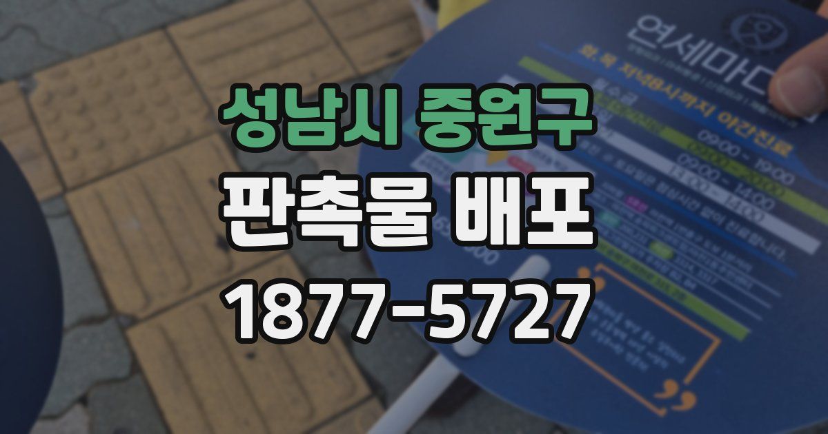 성남시 중원구 판촉물 배포