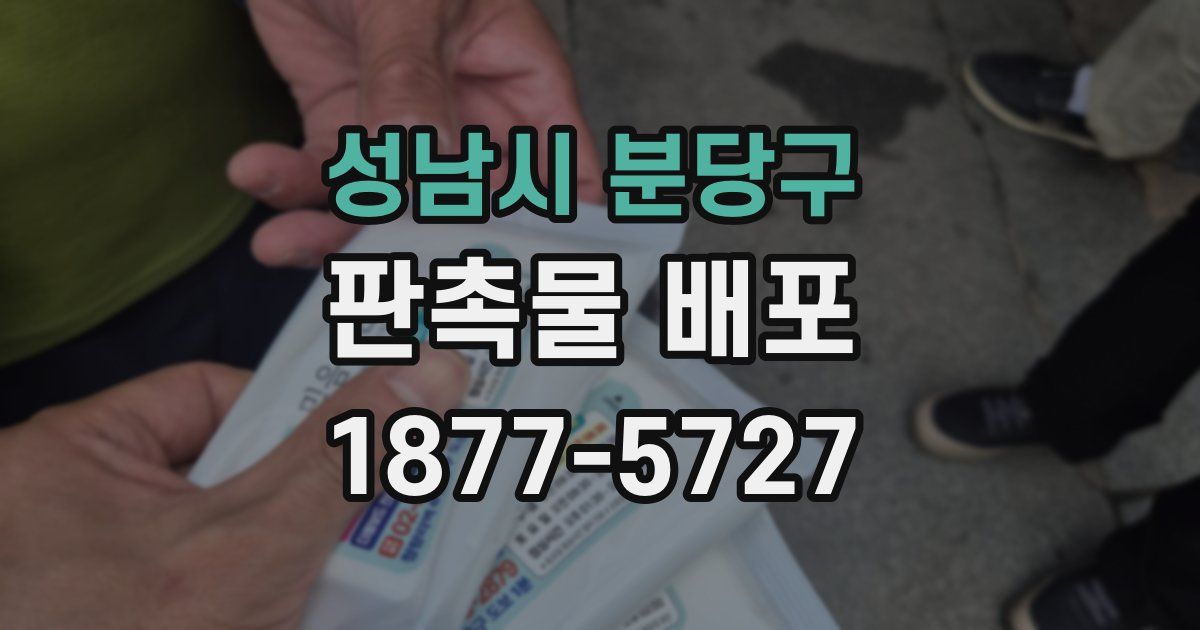 성남시 분당구 판촉물 배포