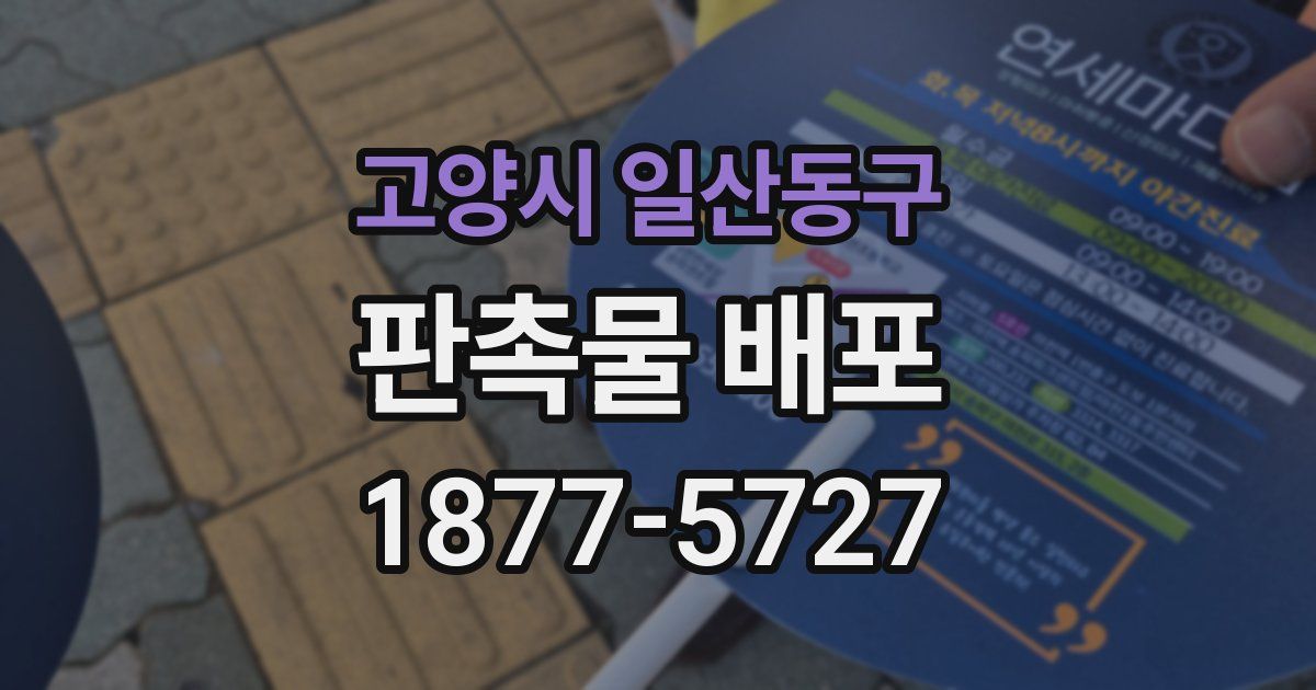 고양시 일산동구 판촉물 배포