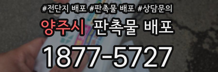 양주시 판촉물 배포