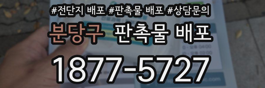분당구 판촉물 배포