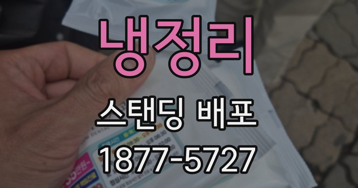 냉정리 스탠딩 배포