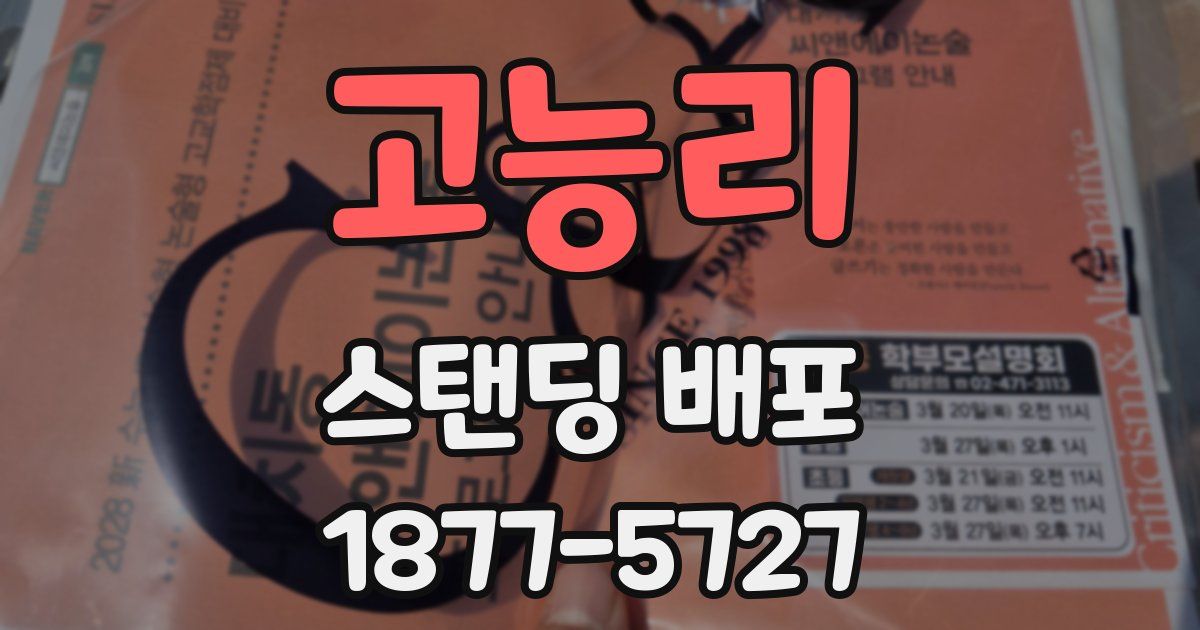 고능리 스탠딩 배포