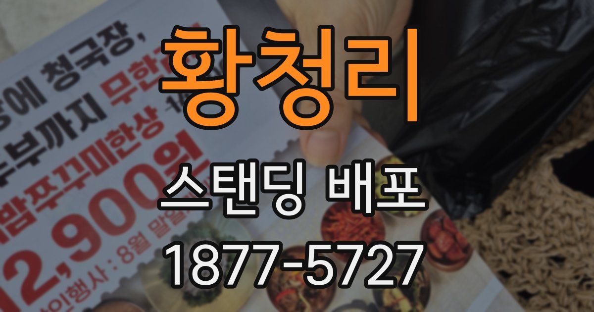 황청리 스탠딩 배포