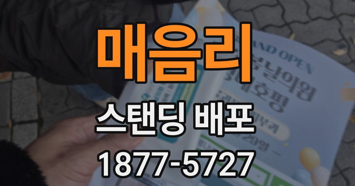 매음리 스탠딩 배포