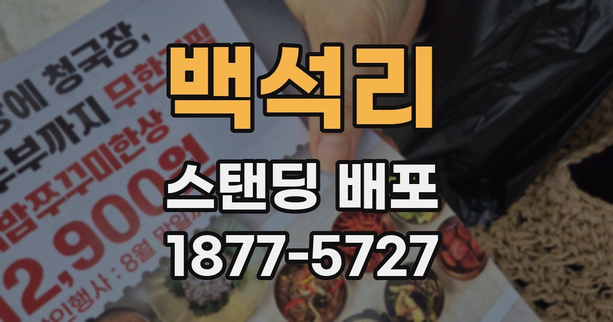 백석리 스탠딩 배포