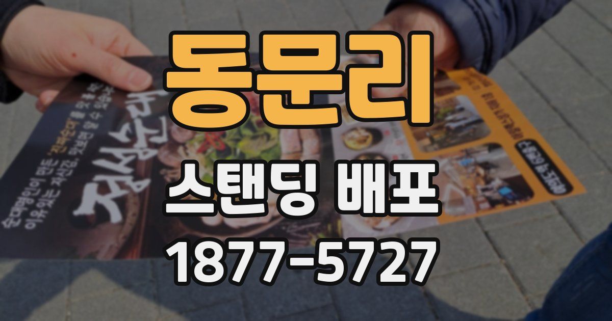 동문리 스탠딩 배포