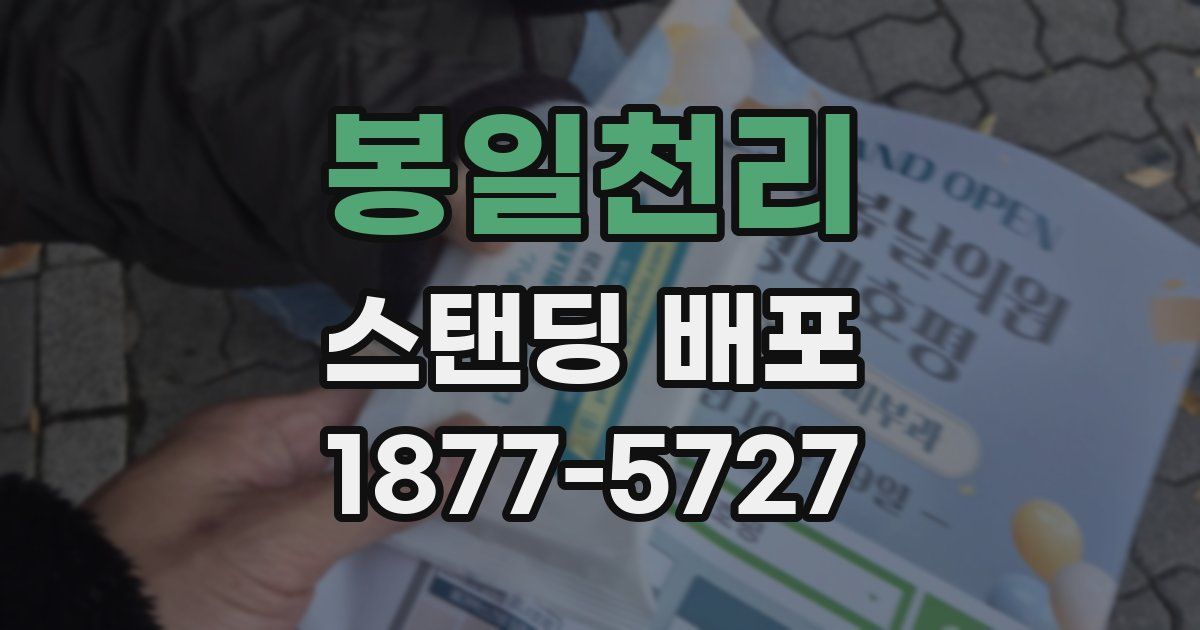 봉일천리 스탠딩 배포
