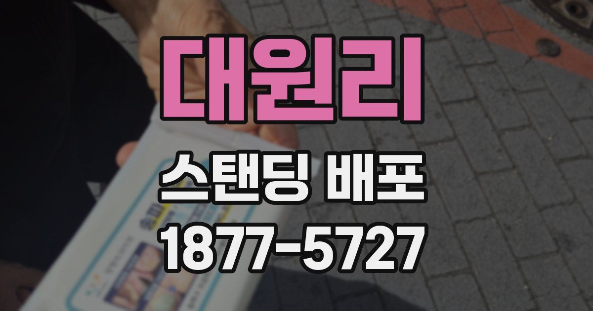 대원리 스탠딩 배포