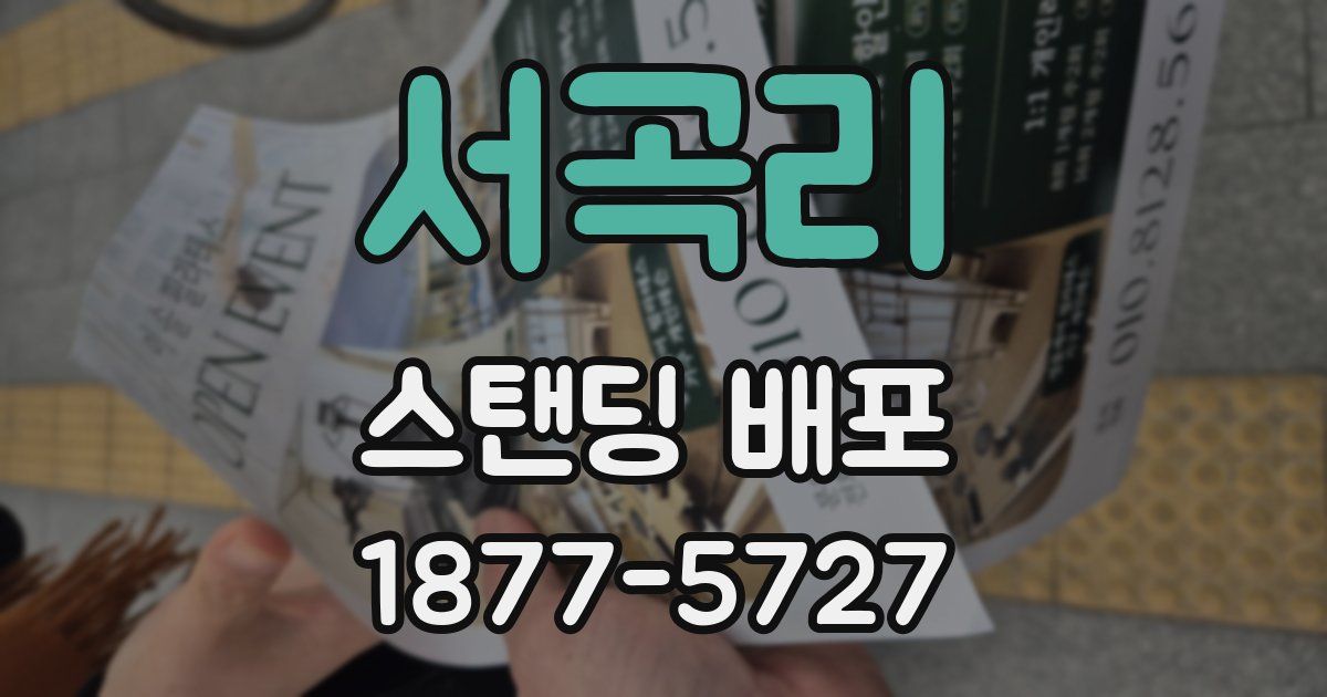 서곡리 스탠딩 배포