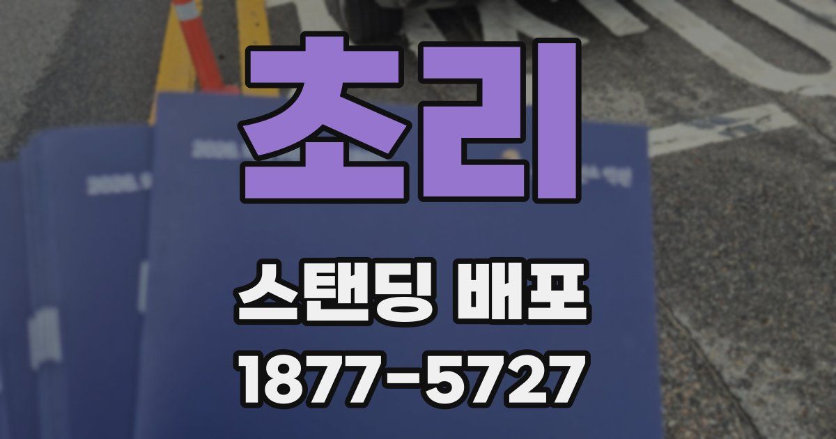 초리 스탠딩 배포