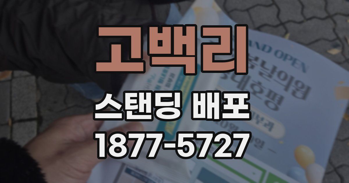 고백리 스탠딩 배포