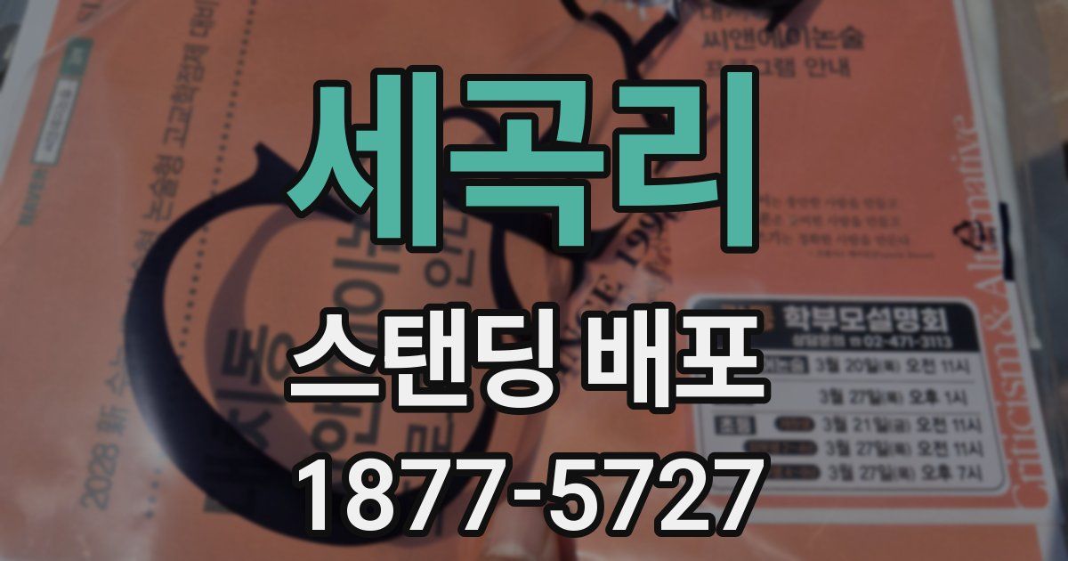 세곡리 스탠딩 배포