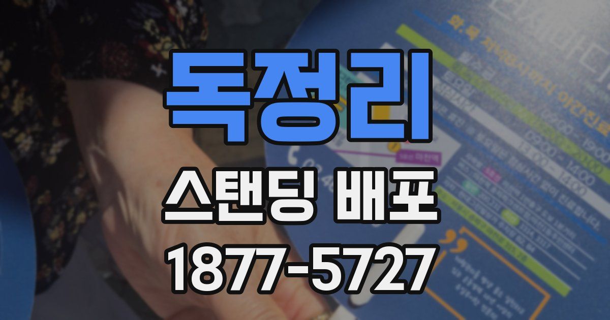 독정리 스탠딩 배포