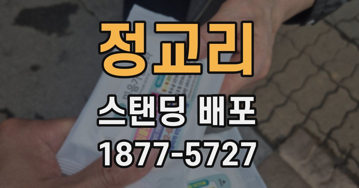 정교리 스탠딩 배포