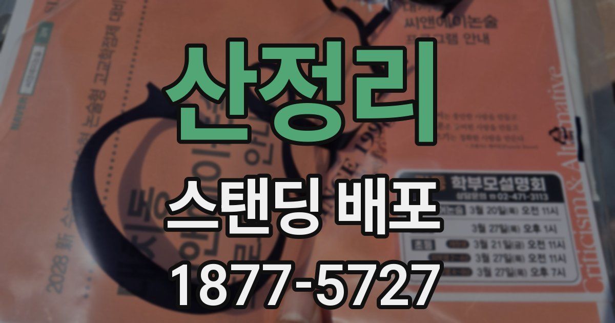 산정리 스탠딩 배포