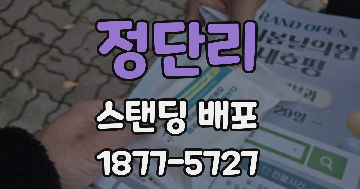 정단리 스탠딩 배포