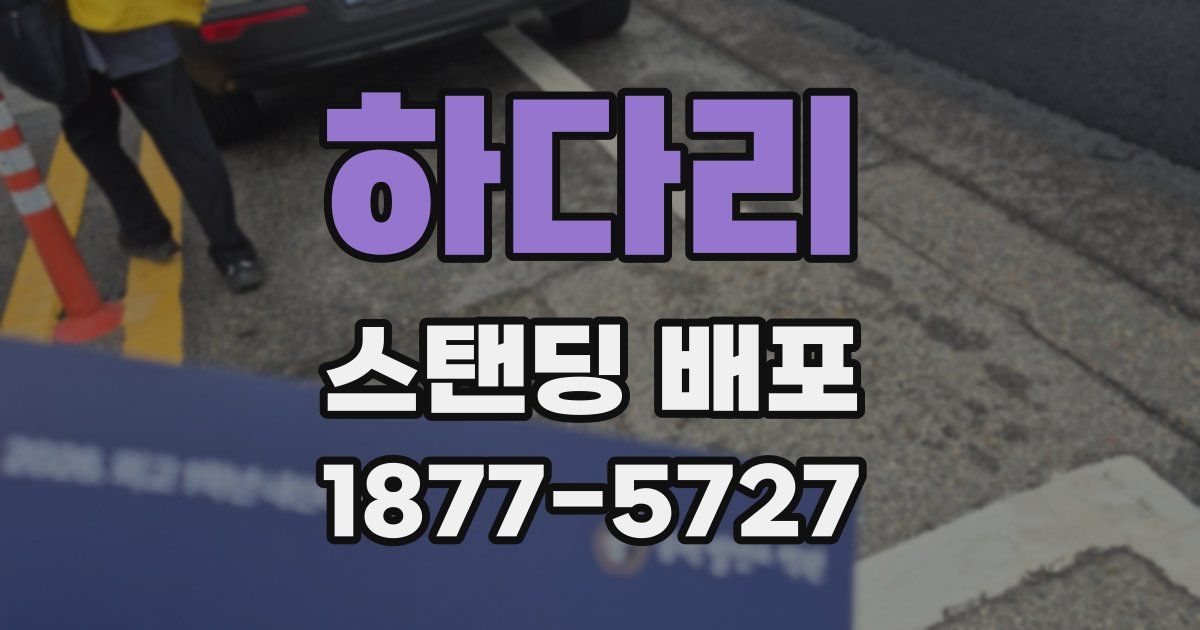하다리 스탠딩 배포
