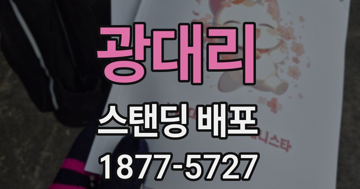광대리 스탠딩 배포