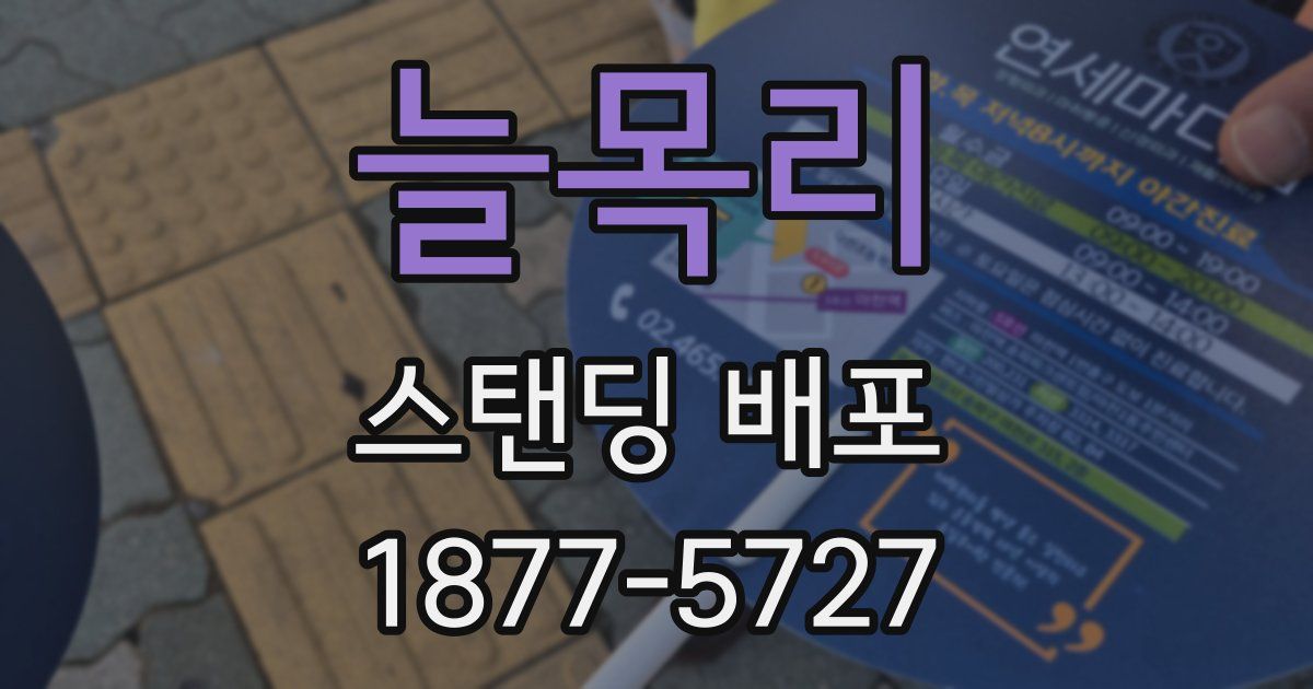 늘목리 스탠딩 배포
