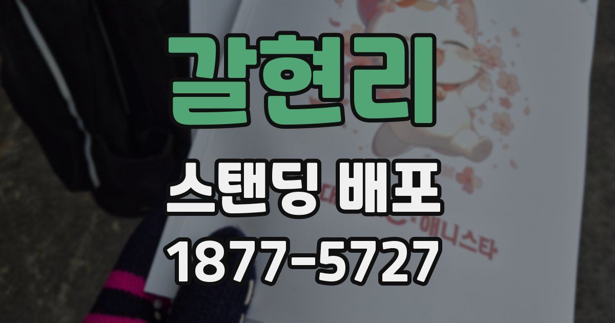 갈현리 스탠딩 배포