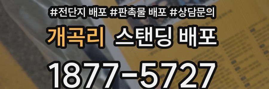 개곡리 스탠딩 배포