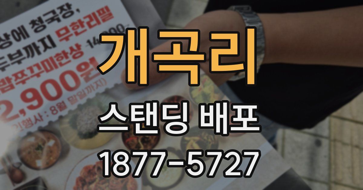 개곡리 스탠딩 배포