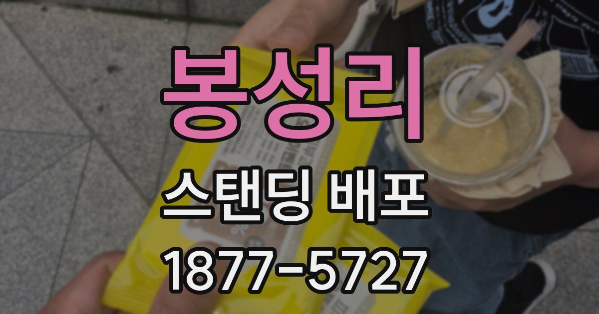 봉성리 스탠딩 배포