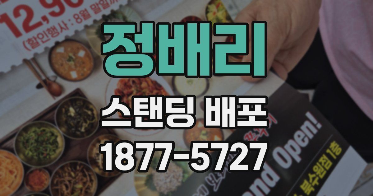 정배리 스탠딩 배포