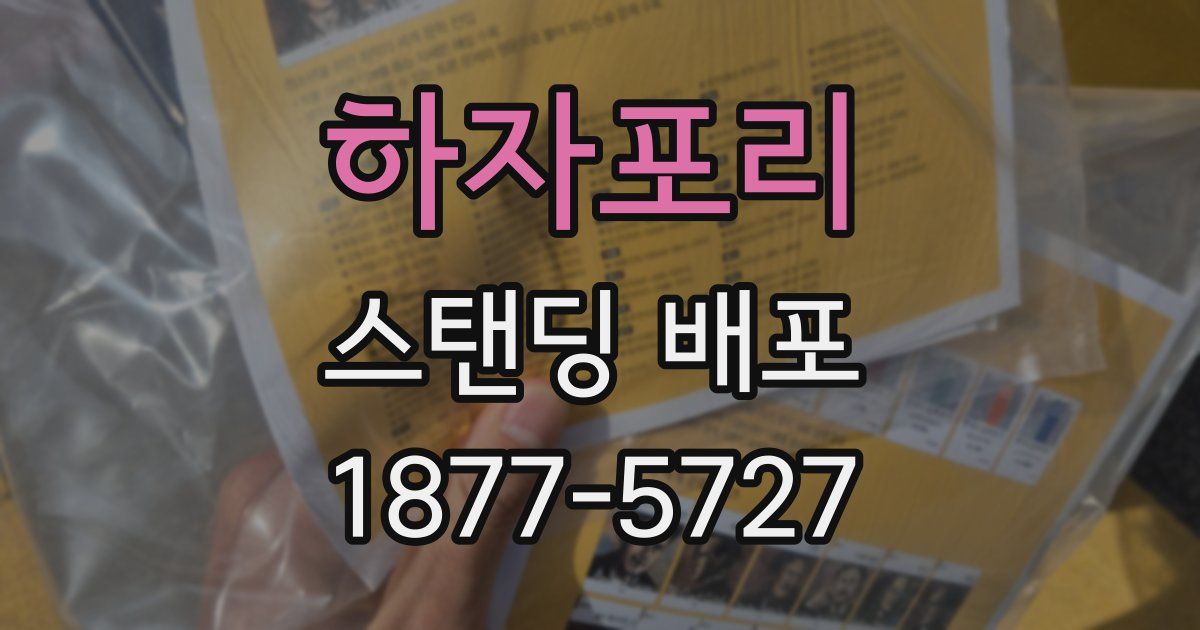하자포리 스탠딩 배포