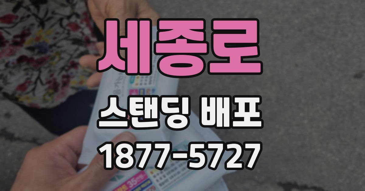 세종로 스탠딩 배포
