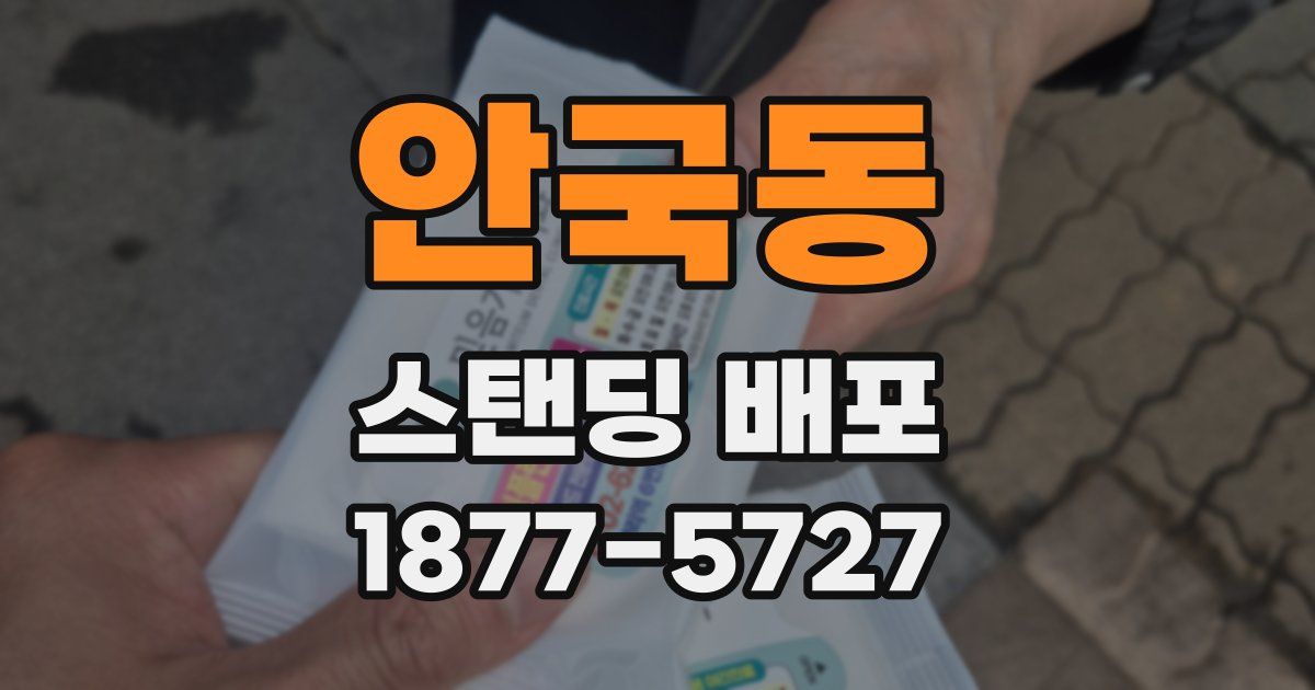 안국동 스탠딩 배포